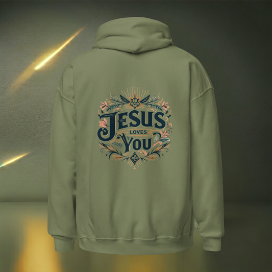 Sweat capuche "Jesus Loves You"