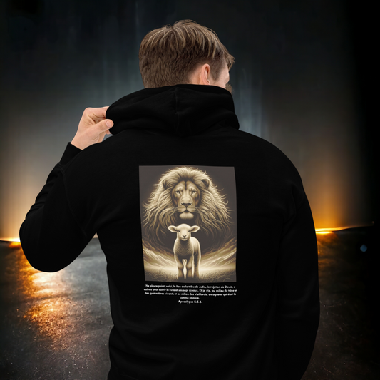 Sweat capuche "Le Lion et L'Agneau"